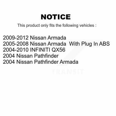 Kugel Rear Wheel Bearing And Hub Assembly Pair For Nissan Armada INFINITI QX56 Pathfinder K70-100786